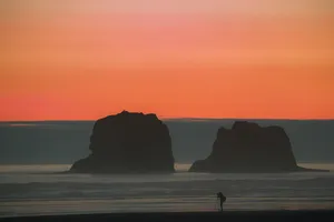 黄昏大海风景图片