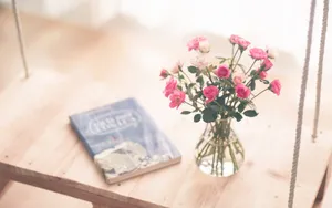 唯美瓶中花桌面壁纸_8