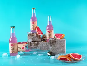 瓶装鸡尾酒和西柚图片_1