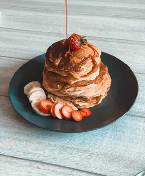 松软的美式煎饼图片