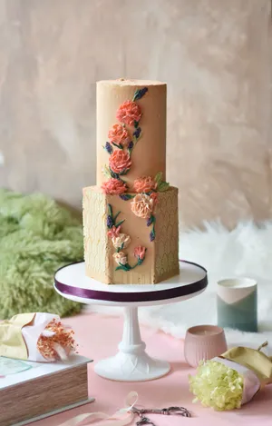 婚庆玫瑰裱花蛋糕图片_1