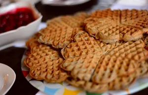 美味香甜的华夫饼图片_1