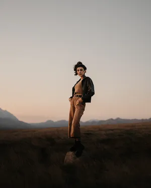 欧美模特户外写真图片