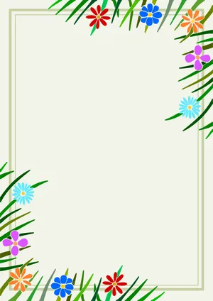 简约花框信纸背景图片