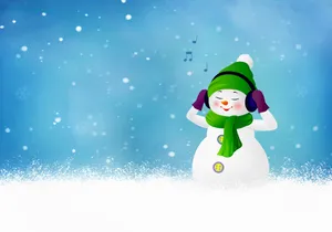 圣诞雪人封面背景图片