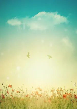 春暖花开背景图片