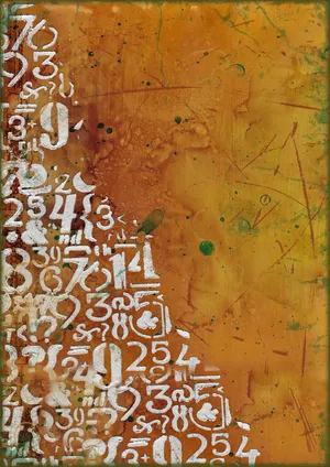 数字花纹黄色背景图片第1张