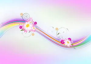 七彩绚丽曲线背景图片