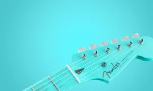 吉他音乐蓝色背景图片_1