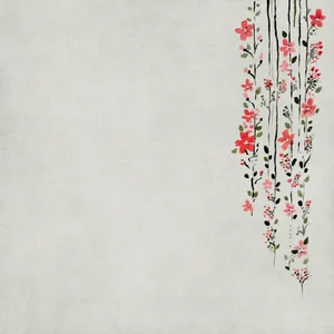 古典水彩花藤背景图片_1