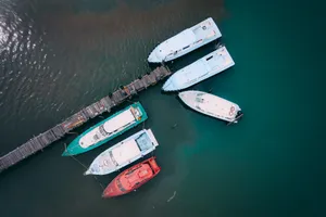 航拍的船只图片_1