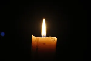 夜晚蜡烛烛光火焰图片