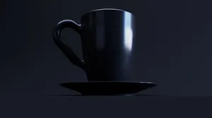 纯黑色杯子图片