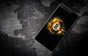 圆形金色比特币图片_1