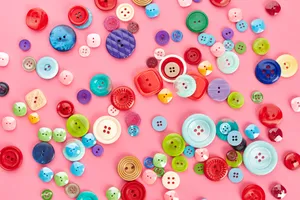 彩色纽扣堆放图片第张