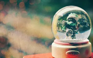 唯美的雪花水晶球图片第张