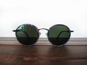 复古圆框墨镜图片第张