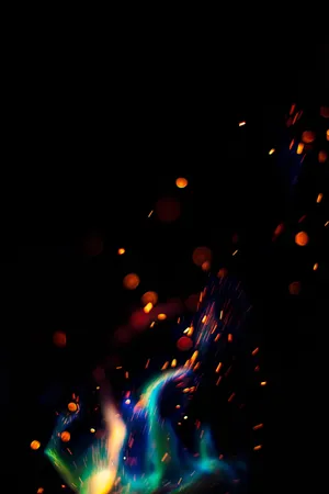 黑夜篝火火焰图片