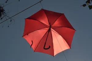 红色雨伞图片