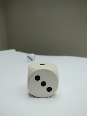 白色骰子特写图片_1