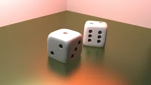 两个白色骰子图片_1