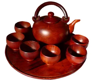 复古棕色茶具图片_1