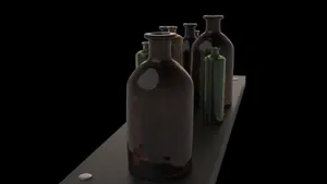 棕色玻璃细口瓶图片_1