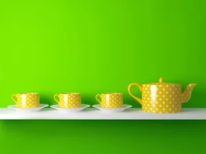 黄色茶具套装图片_1