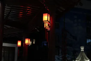 夜晚的中式灯笼图片第张