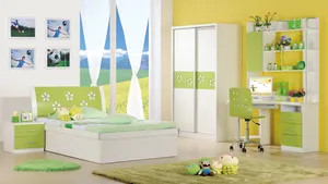 色彩缤纷的卧室装修图片第张