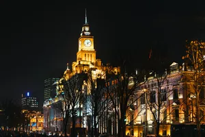 上海海关大楼夜景图片_1