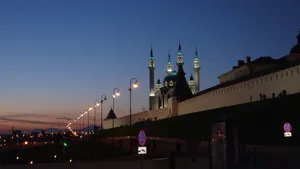 俄罗斯克里姆林宫夜景图片