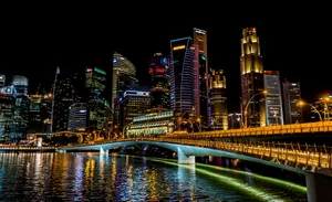 新加坡城市夜景图片_1