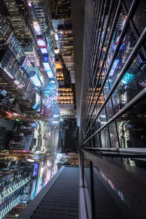城市夜景俯瞰图