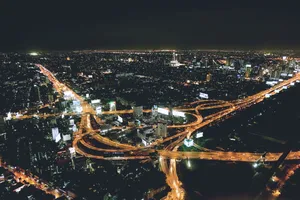城市立交桥夜景图片第1张