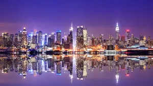 曼哈顿城市夜景图片_1
