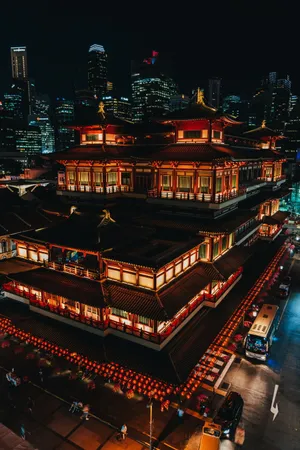 中式酒店建筑图片