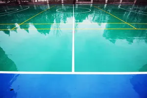 雨后篮球场图片第1张