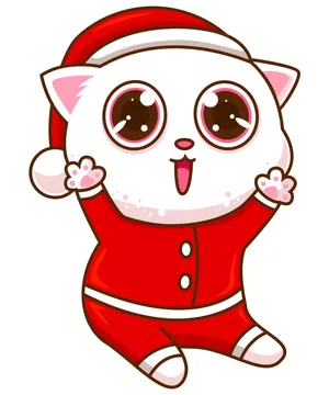 圣诞风格卡通猫咪图片_1