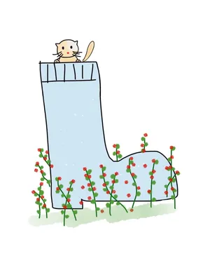 卡通手绘猫咪插画图片_1