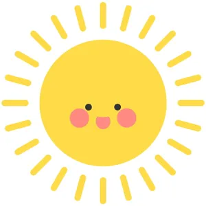 黄色可爱卡通太阳图片_1