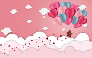 卡通浪漫情人节背景图片_1