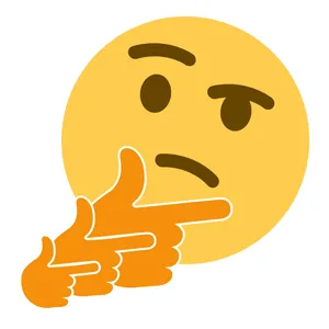 黄色沉思表情图片第1张