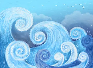 海浪卡通图片第1张