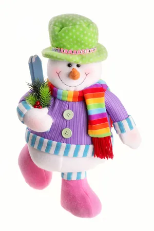 可爱毛绒小雪人图片