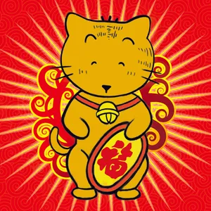 招财猫卡通图片