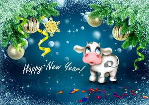 2021牛年元旦快乐图片_1