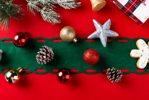 圣诞节红色背景装饰图片第张