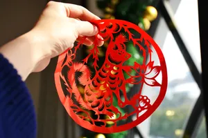 红色的春节窗花图片第张