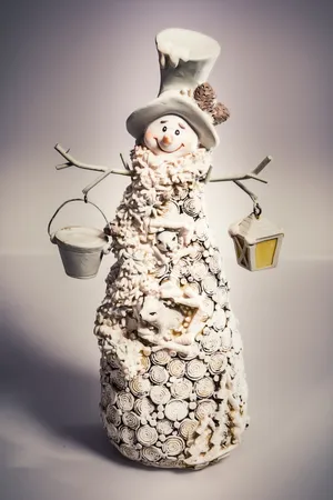 创意圣诞雪人摆件图片